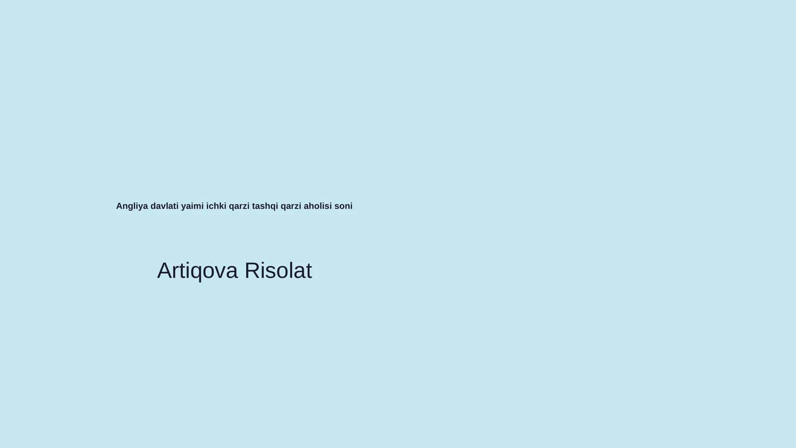Angliya davlati yaimi ichki qarzi tashqi qarzi aholisi soni
