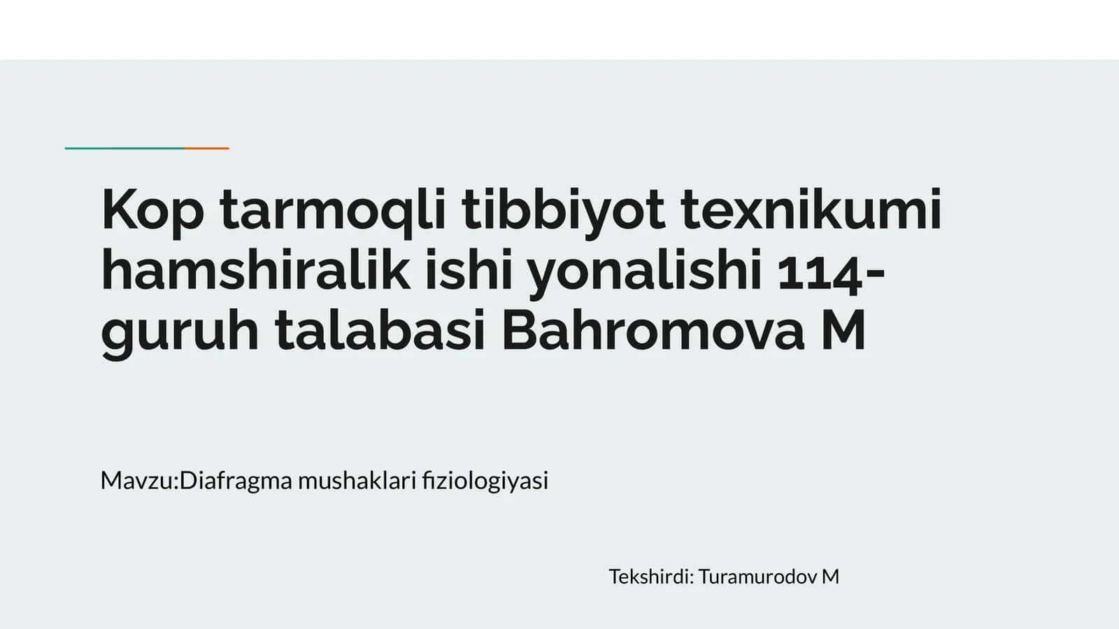 Diafragma mushaklari fiziologiyasi