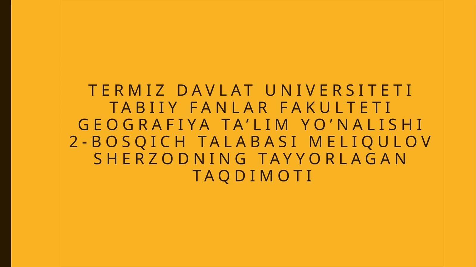 Geografik xaritalar da hodisalar nikartografik tasvirlash usullarini o‘rganish