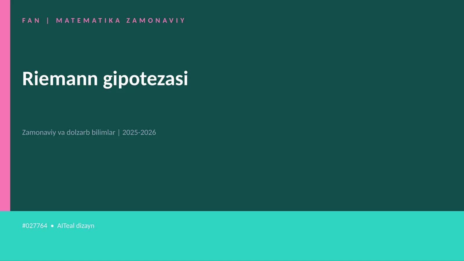Riemann gipotezasi