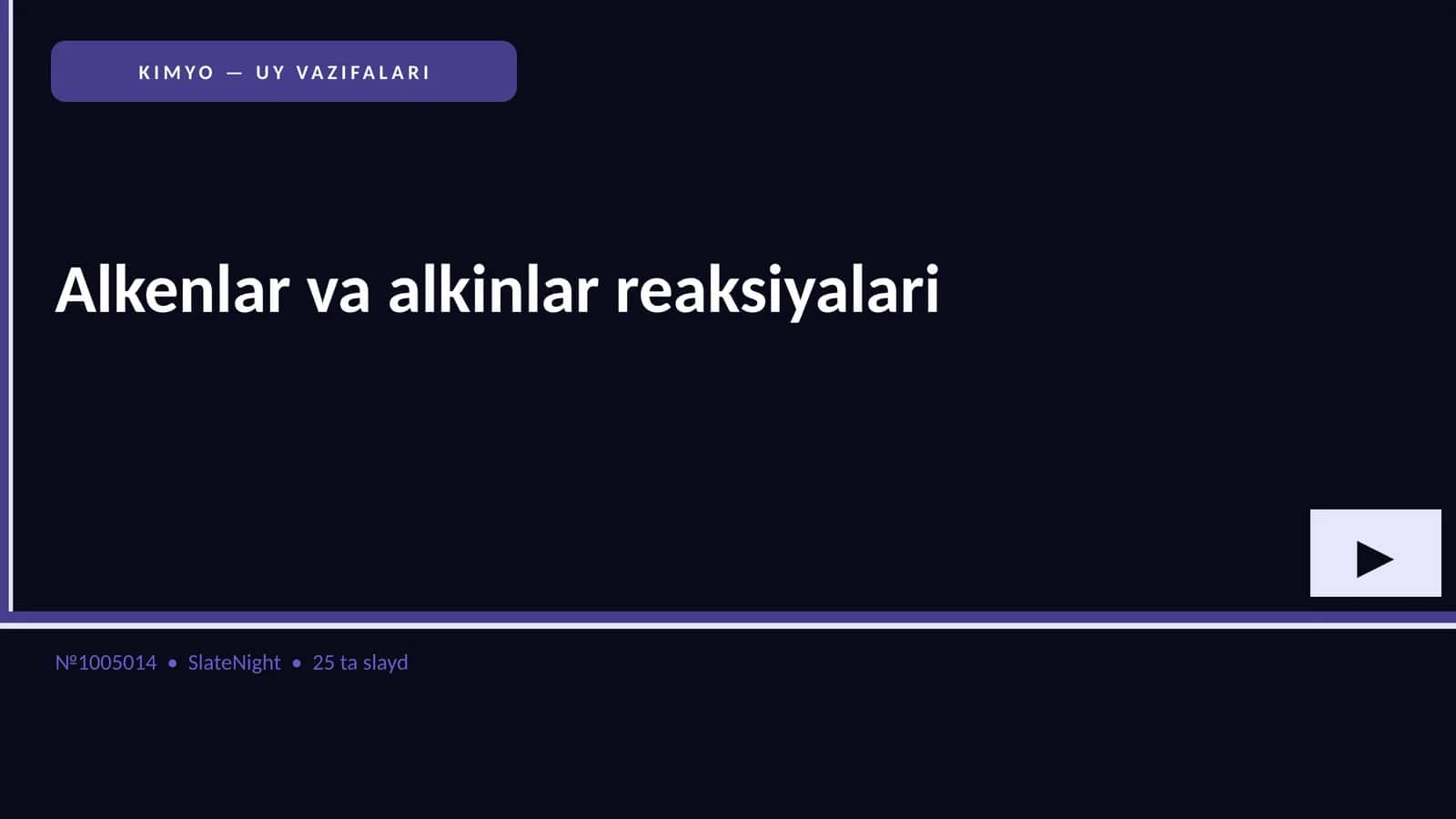 Alkenlar va alkinlar reaksiyalari