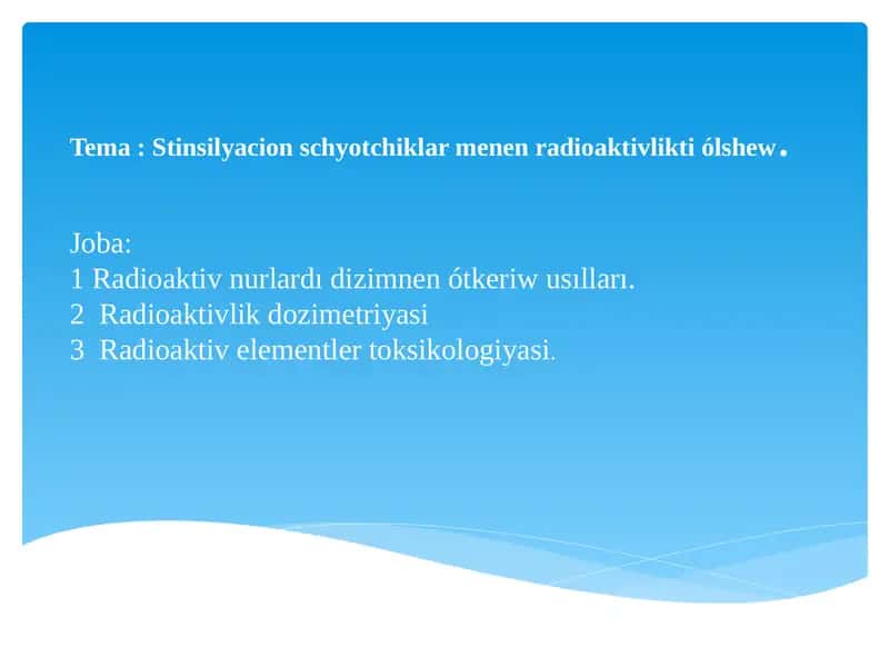 Radioaktivlik tóxikologiyasi