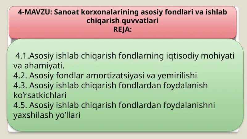 Asosiy ishlab chiqarish fondlari