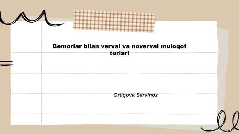 Ogʻzaki (verbal) muloqot usullari
