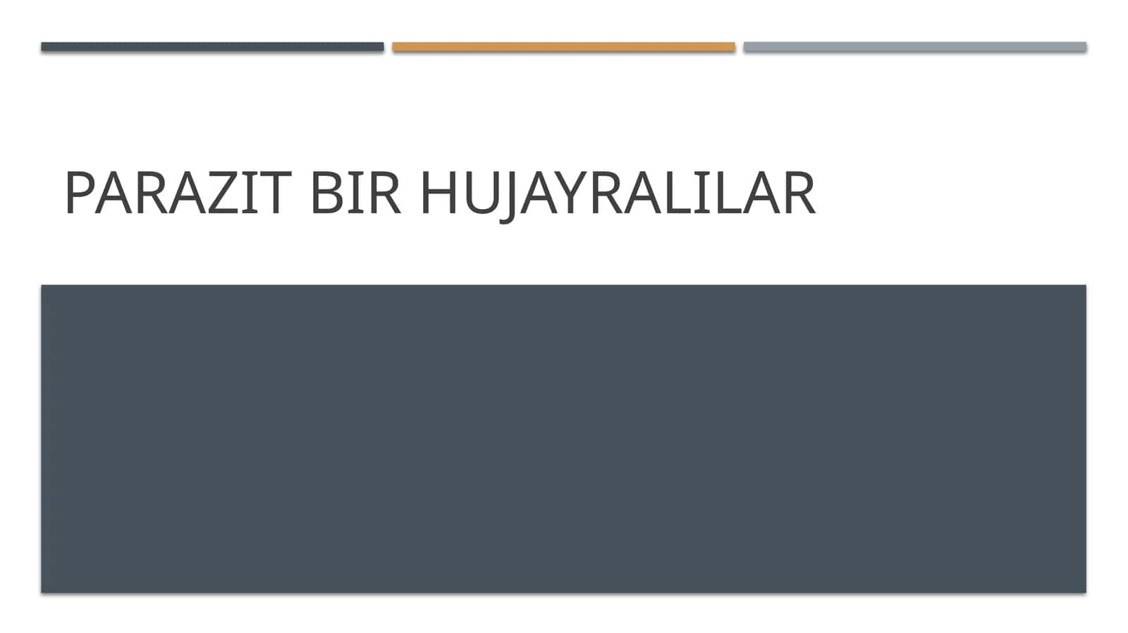 Parazit bir hujayralilar
