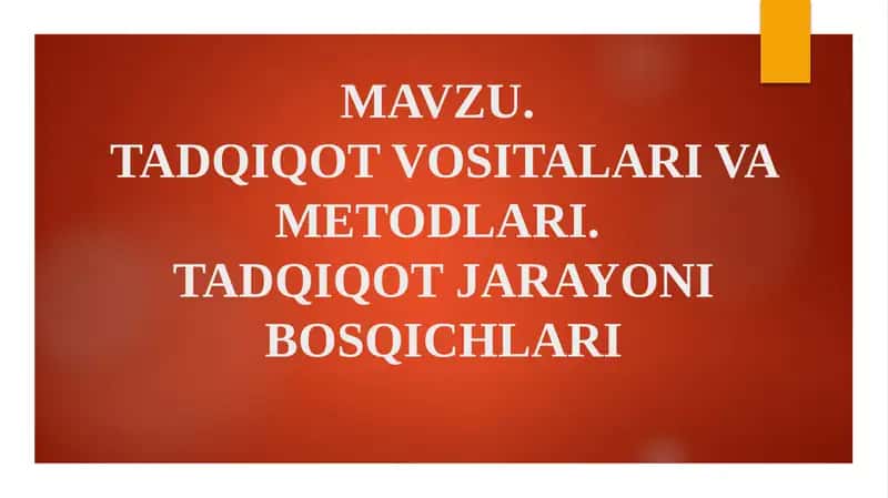 Tadqiqot vositalari (anglashvositalari)