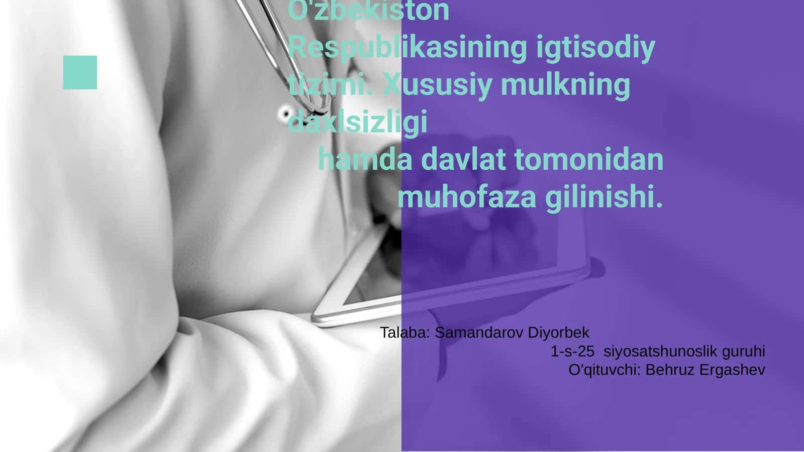 O'zbekiston Respublikasining iqtisodiy tizimi