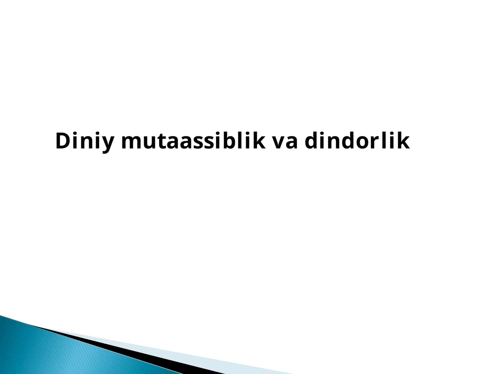 Diniy mutaassiblik va dindorlik