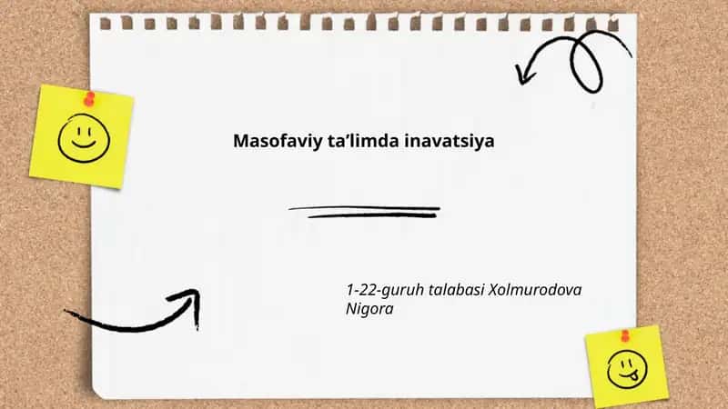 Masofaviy taʼlimda inavatsiya