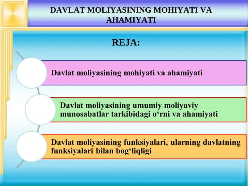 Davlat Moliyasining Mohiyati va Ahamiyati