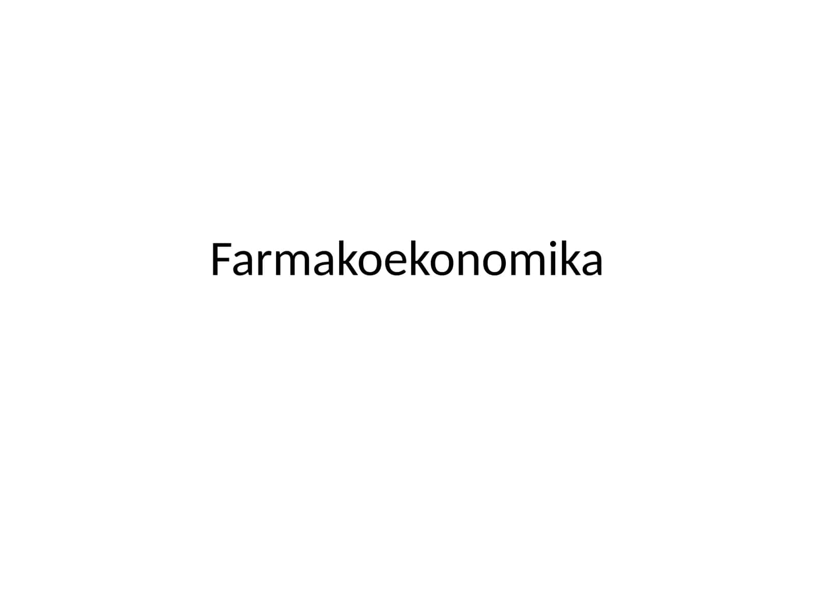 Farmakoekonomika