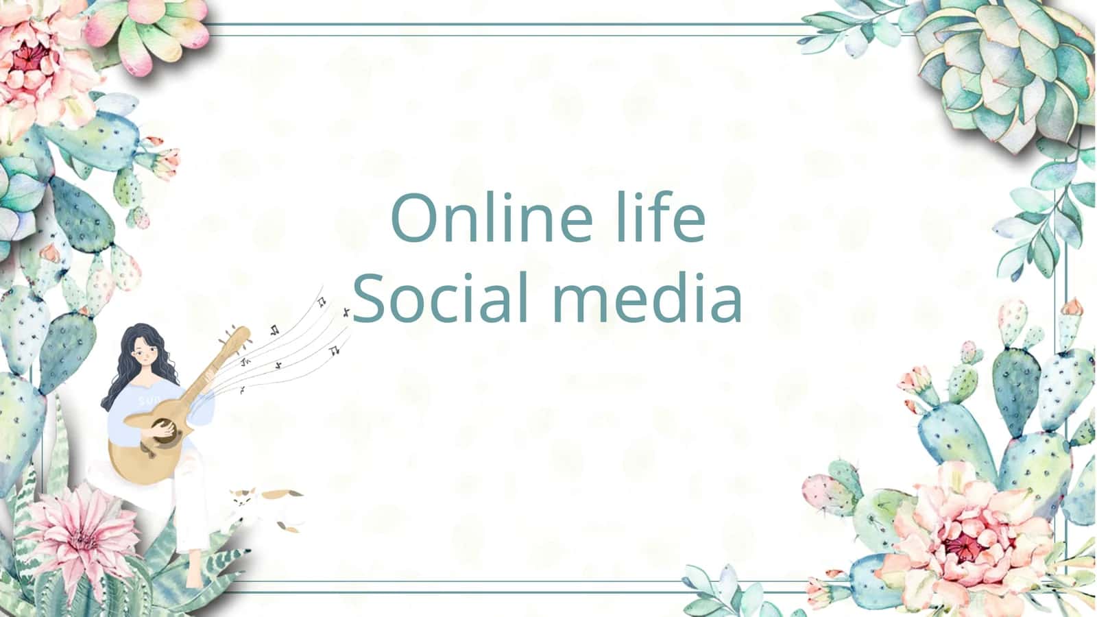 social media, online life . demo lesson