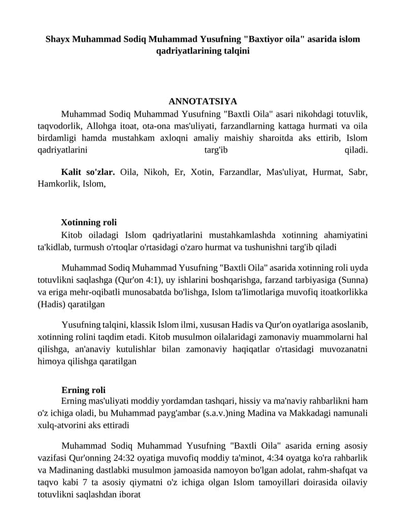 Baxtiyor oila