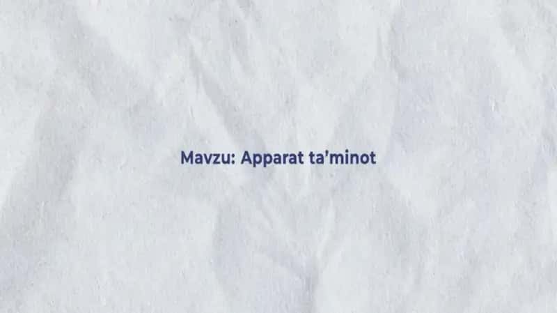 Apparat taminot. Ichki va tashqi qurulmalar.