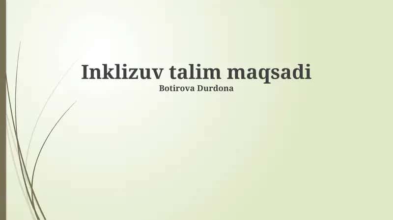 Inklyuziv Ta'lim