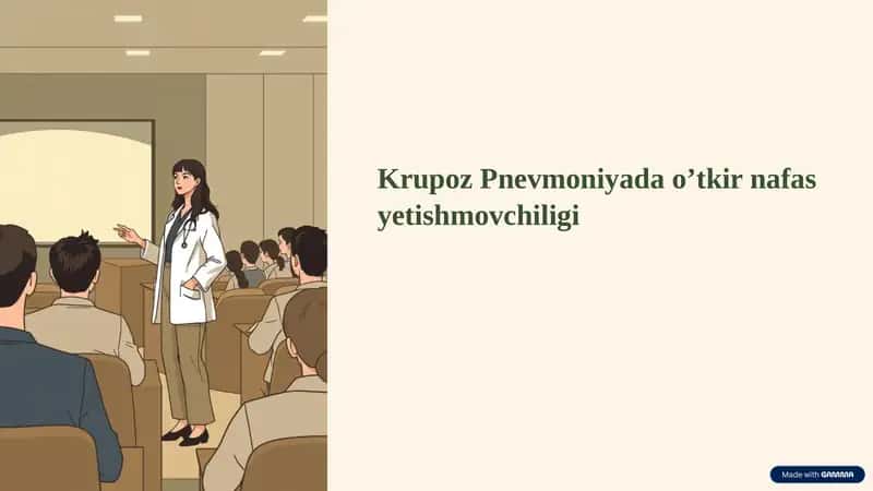 Krupoz Pnevmoniyada o’tkir nafas yetishmovchiligi