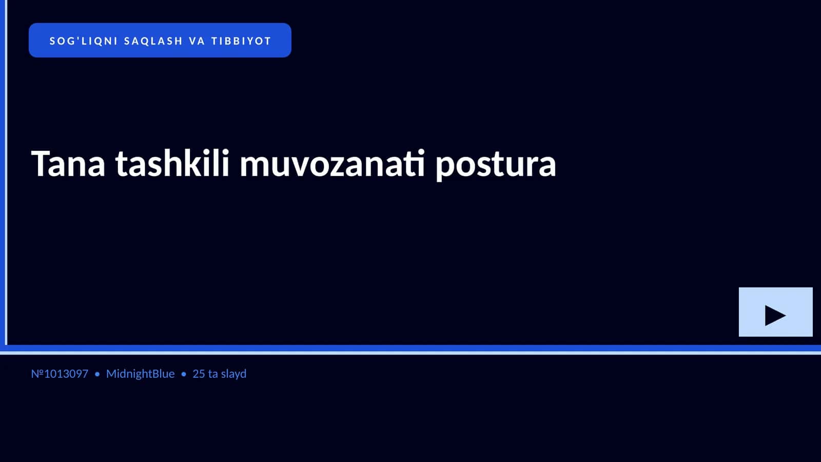 Tana tashkili muvozanati postura