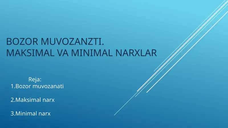 Bozor muvozanati