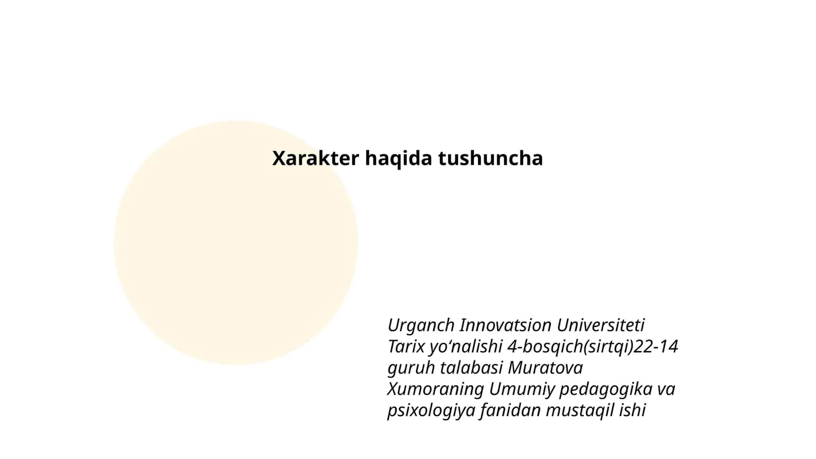Umumiy pedagogika va psixologiya