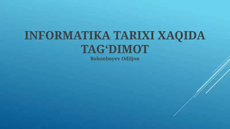INFORMATIKA TARIXI