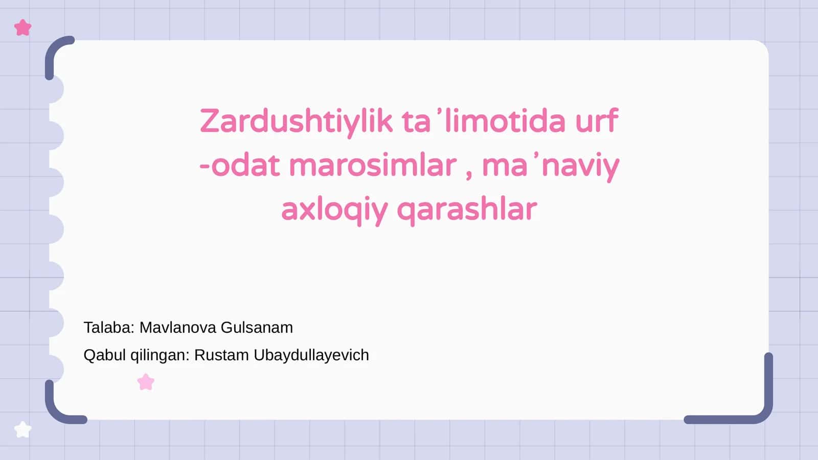 Zardushtiylik taʼlimotida urf -odat marosimlar , maʼnaviy axloqiy qarashlar