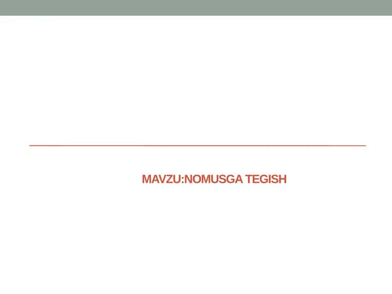 Nomusga tegish