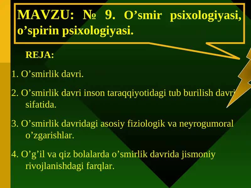 O’smirlik davri