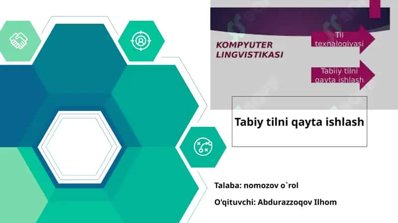 "Tabiy tilni qayta ishlash"