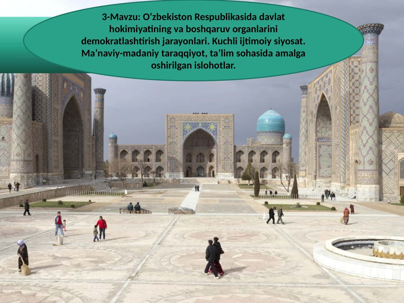 O‘zbekiston Respublikasida davlat hokimiyatining va boshqaruv organlarini demokratlashtirish jarayonlari