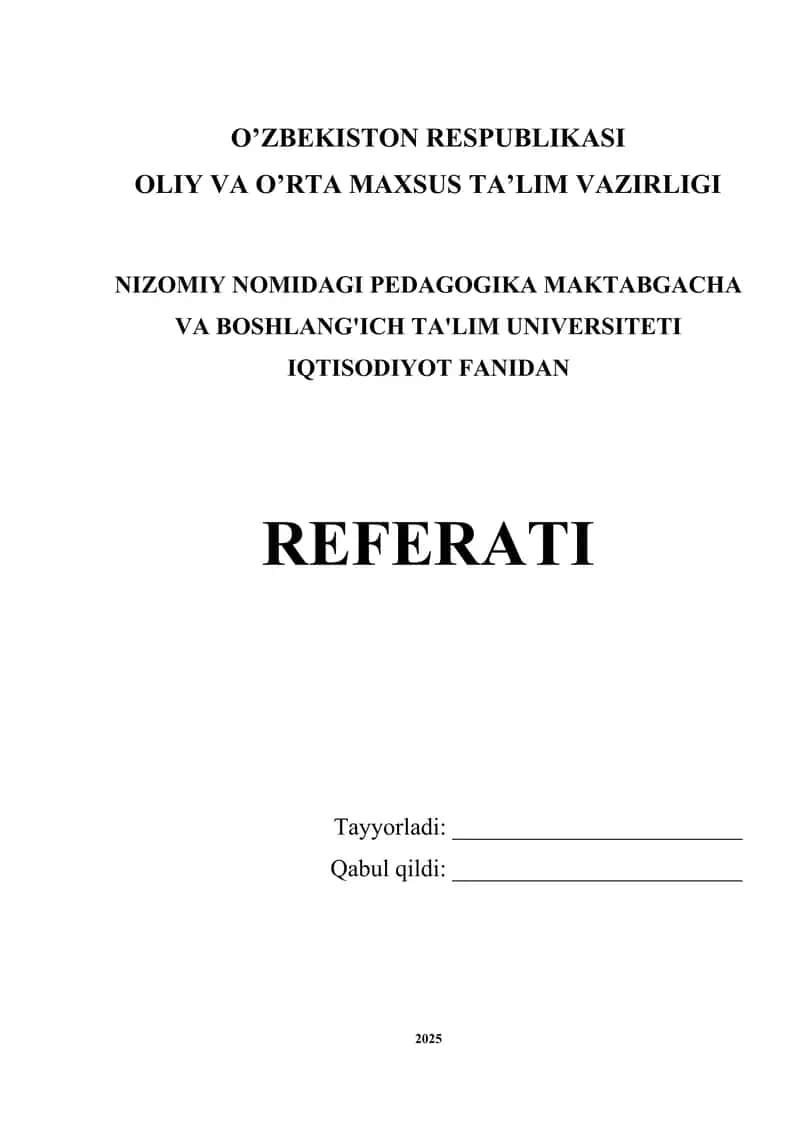Bank marketingi mavzusida referat