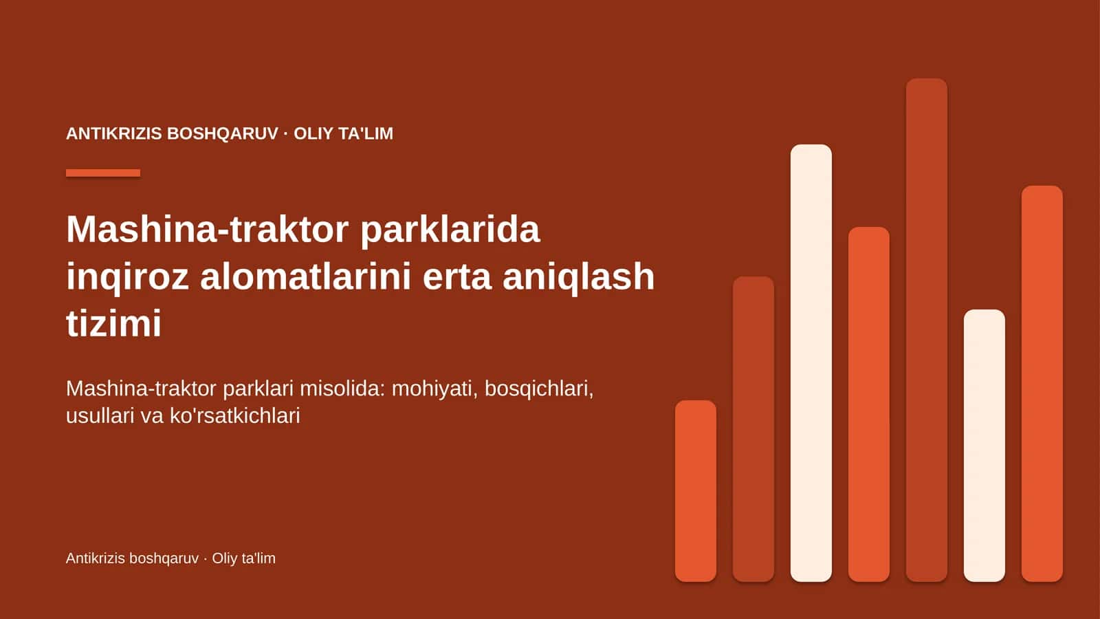 mashina traktor parklarida inqiroz alomatlarini erta aniqlash tizimi 9180