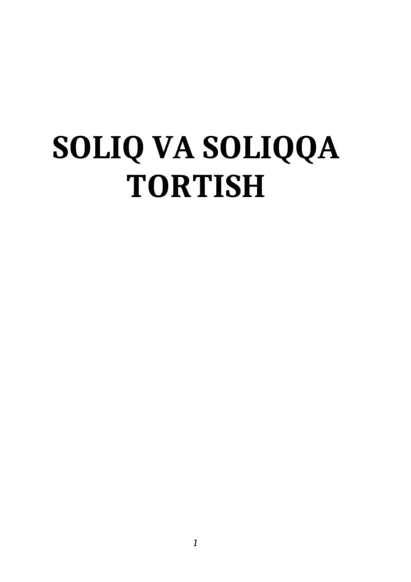 SOLIQ VA SOLIQQA TORTISH