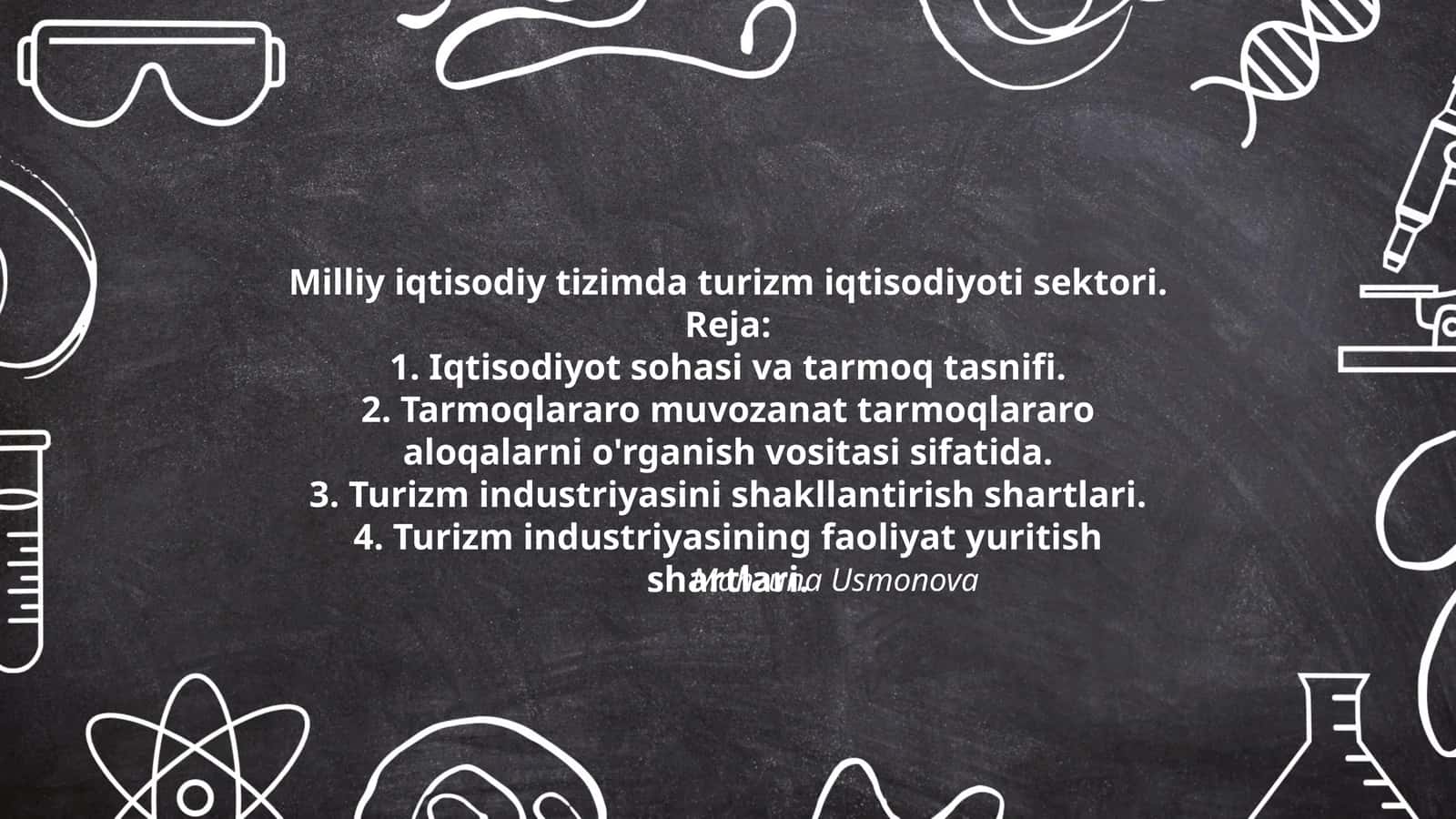 Milliy iqtisodiy tizimda turizm iqtisodiyoti sektori