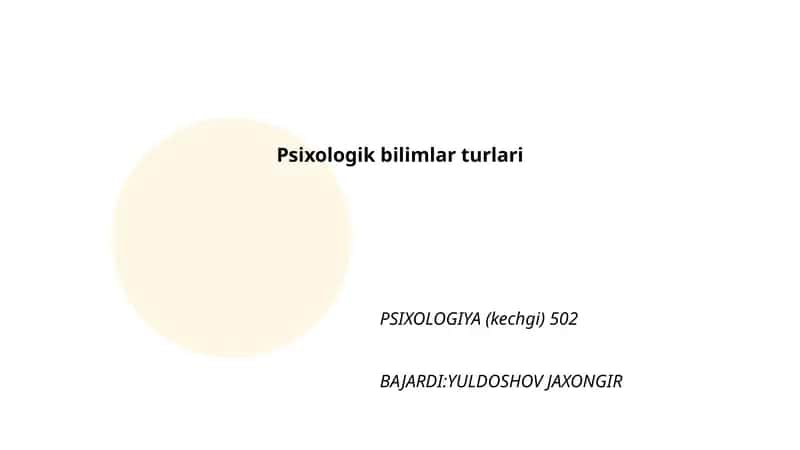 Umumiy psixologiya