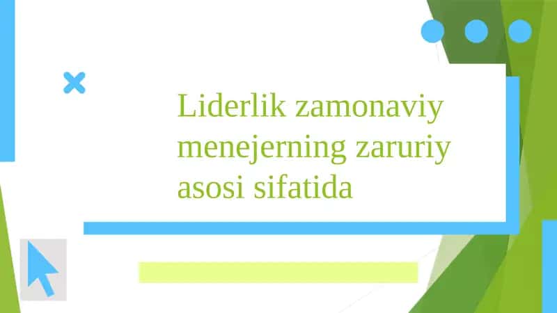 korxonalarda liderlik
