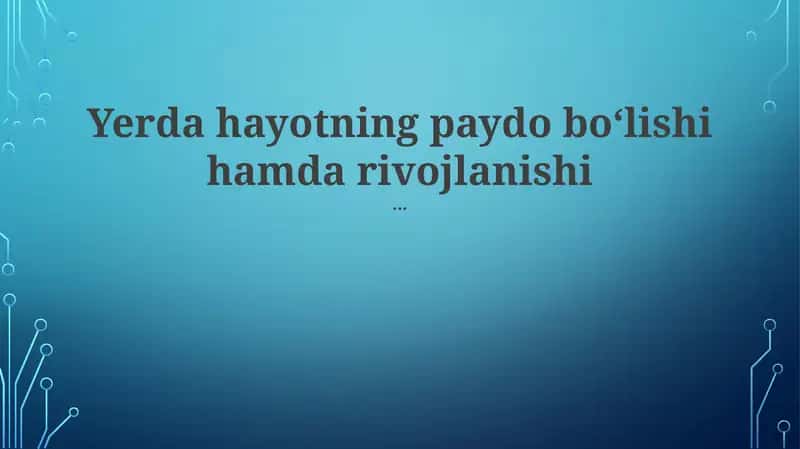 Hayotning evolyutsiyasi