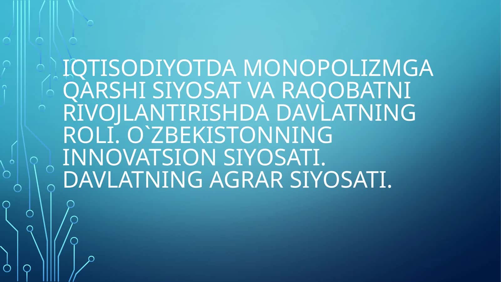 Monopoliyaga qarshi siyosat
