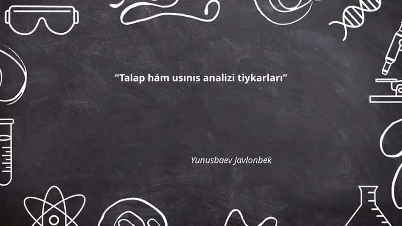 Talap hám usınıs analizi tiykarları