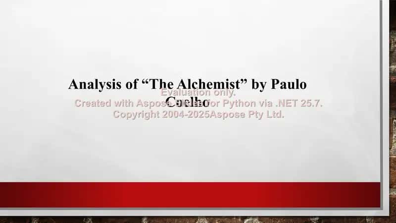 "The Alchemist" by Paulo Coelho