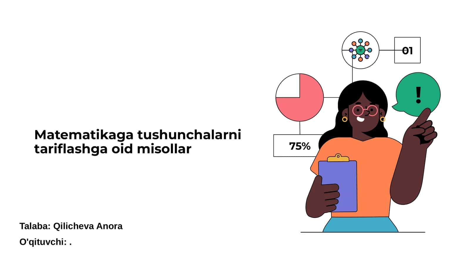 Matematikaga tushunchalarni tariflashga oid misollar