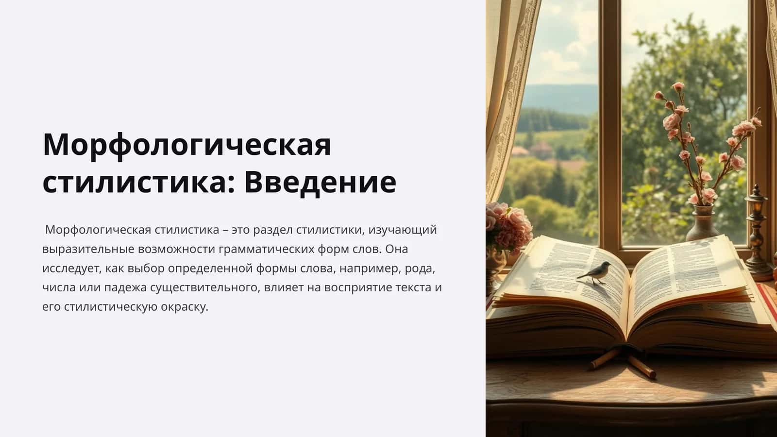 Морфологическая стилистика: Введение