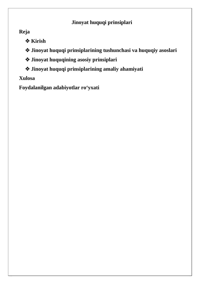 Jinoyat huquqi prinsiplari