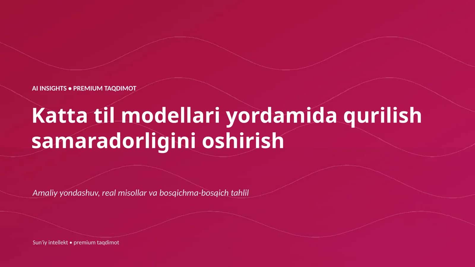 AI INSIGHTS • PREMIUM TAQDIMOT