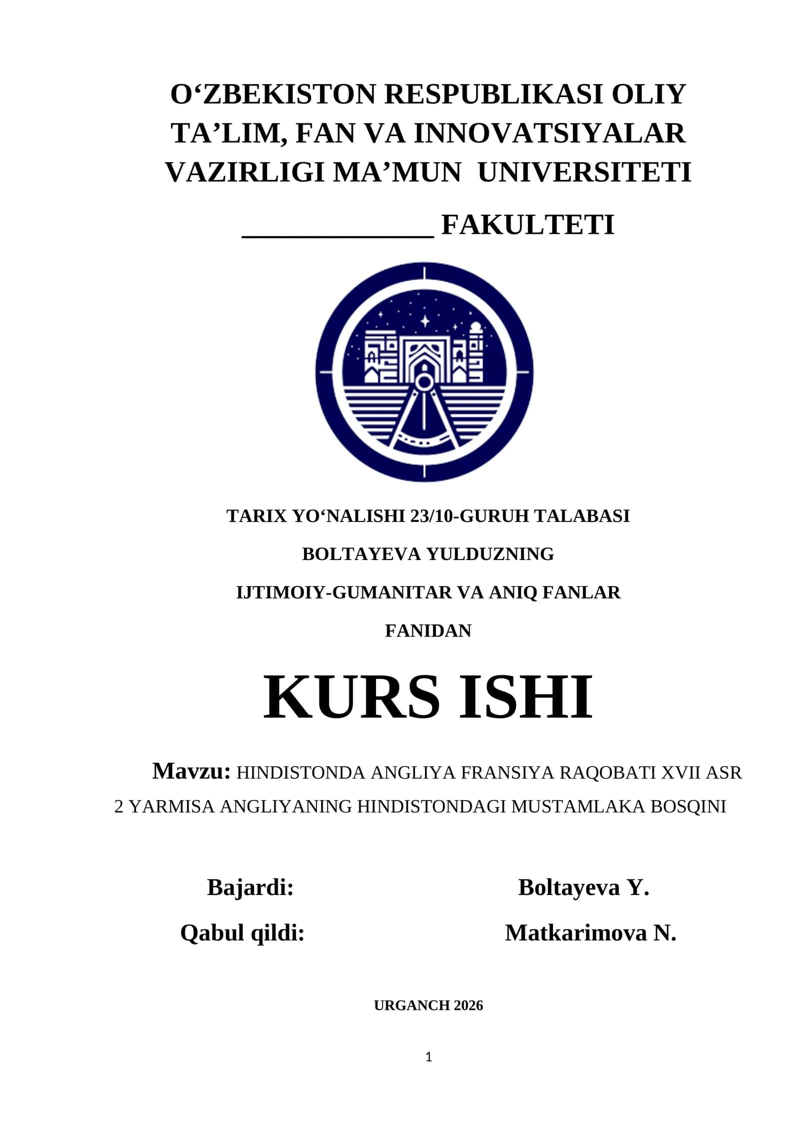 HINDISTONDA ANGLIYA FRANSIYA RAQOBATI XVII ASR 2 YARMISA ANGLIYANING HINDISTONDAGI MUSTAMLAKA BOSQINI