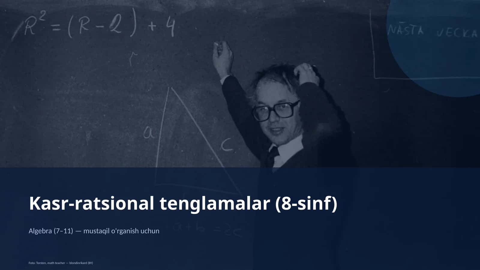Kasr-ratsional tenglamalar (8-sinf)