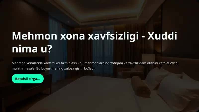 Mehmonxona xavfsizligi