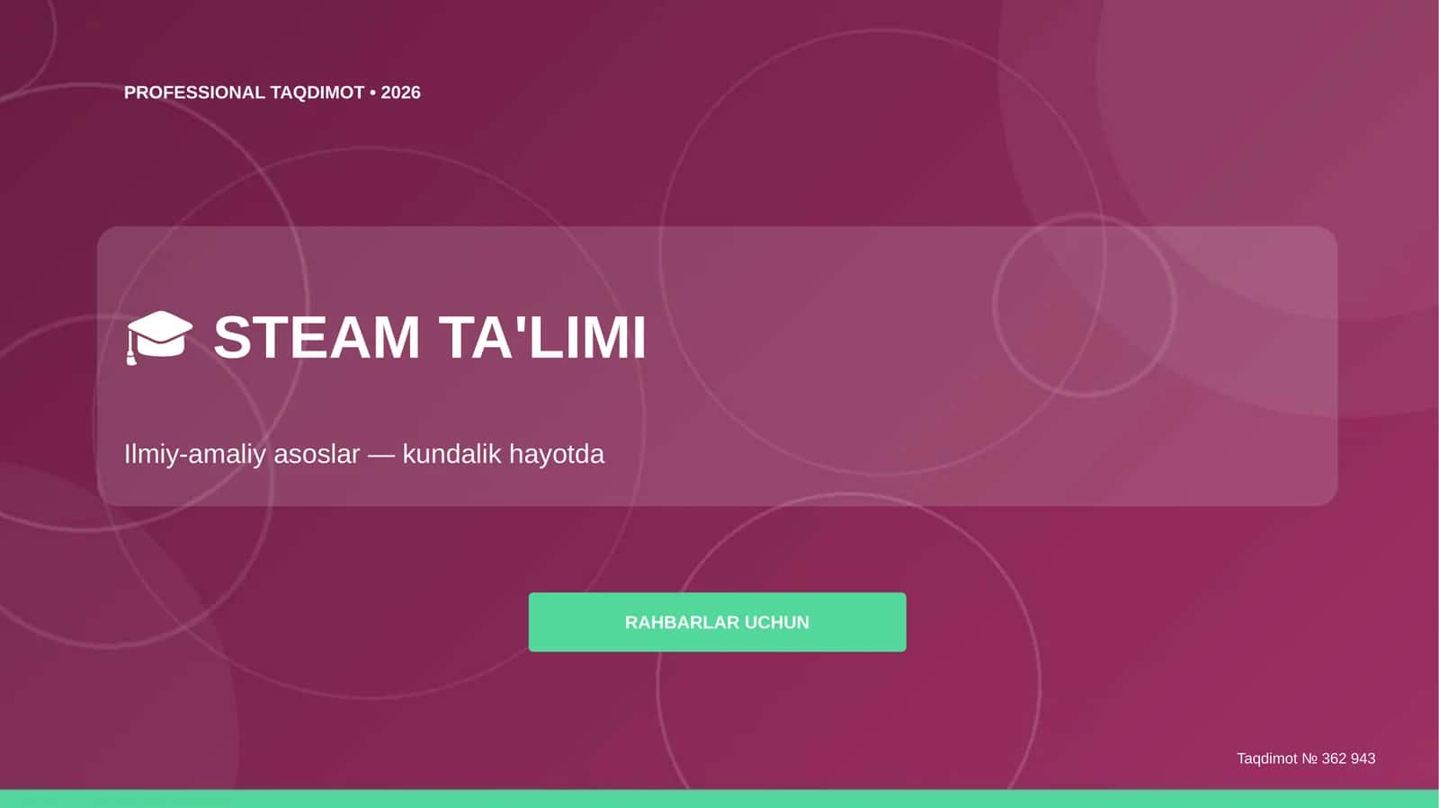 PROFESSIONAL TAQDIMOT • 2026