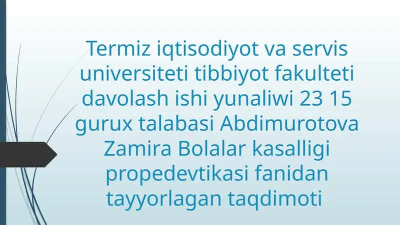 Bolalarda Disbakteriozlar