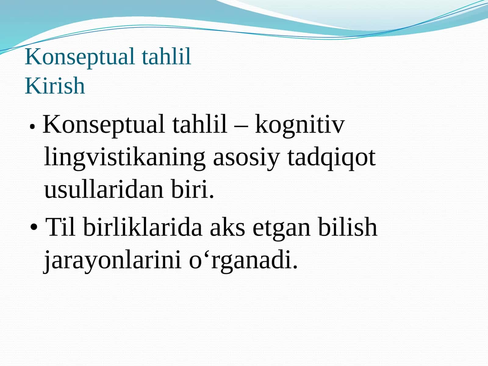 Konseptual tahlil