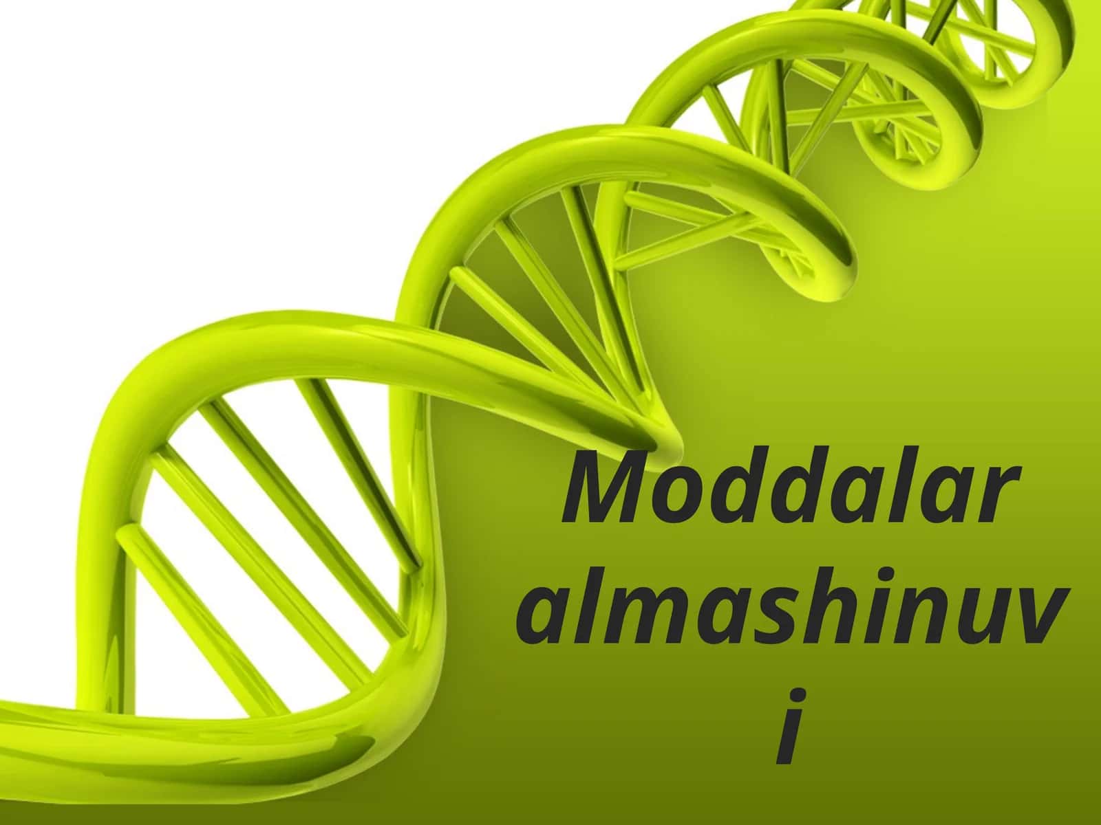 "Moddalar almashinuvi" mavzusida 9-sinf biologiya fanidan dars ishlanma.
